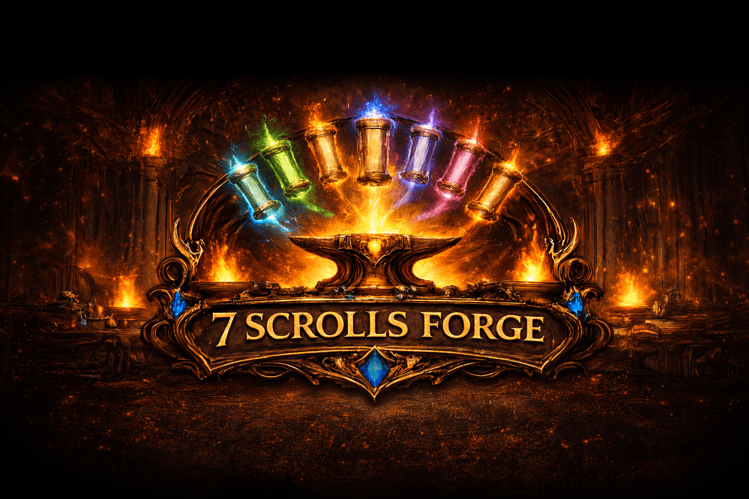 7 Scrolls Forge banner artwork